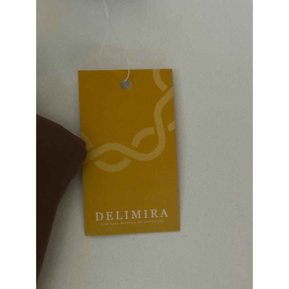 DELIMIRA‎ Full Coverage Comfort Bra Adjustable Straps Brown Size Unknown